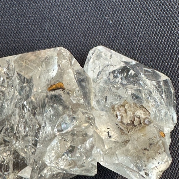 Lg Herkimer diamond twin multiple DT rainbow Rutilated recordkeeper self healing - Picture 11 of 15